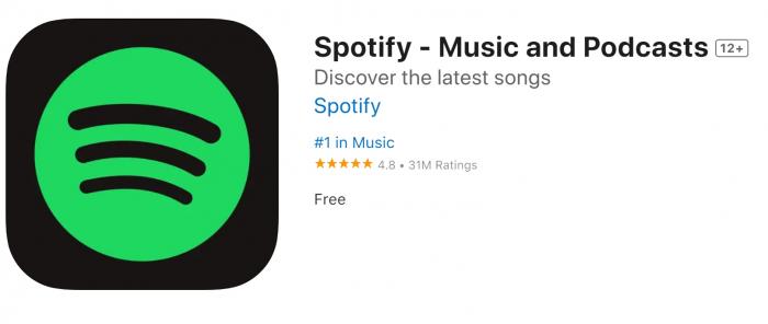 Spotify sur l'App Store